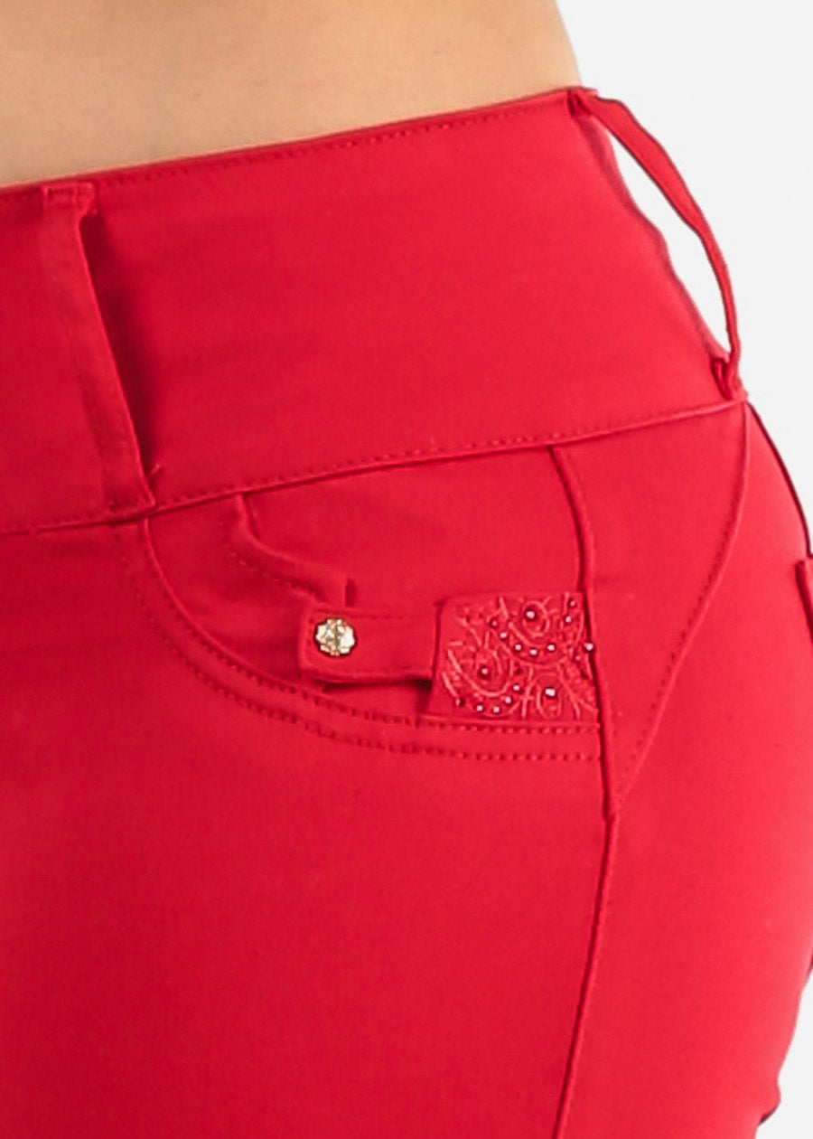 MX JEANS Butt Lifting Red Skinny Jeans