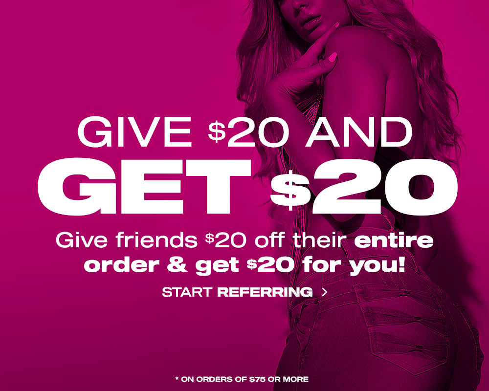 Give $20 & Get $20! Give Friends $20 Off Their Entire Order & Get $20 For You! Start Referring Now