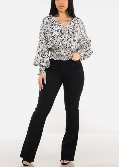 Super High Waist Butt Lift Bootcut Jeans Black