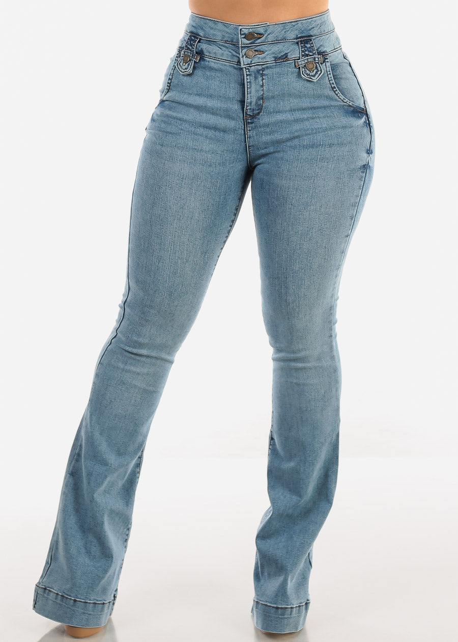 Butt Lift Super High Waist Flared Bootcut Jeans