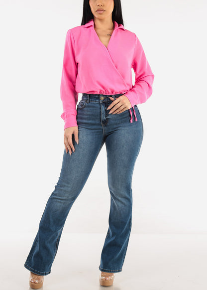 Super High Waist Butt Lift Bootcut Jeans Med Wash