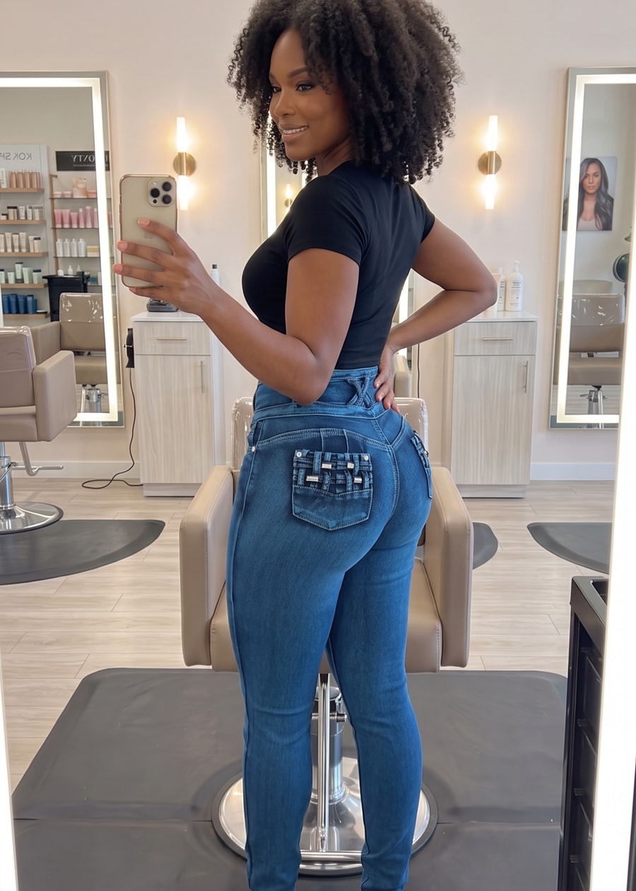 MX JEANS Butt Lift Super High Waist Stretch Skinny Jeans Sand Wash, view 11 of 14