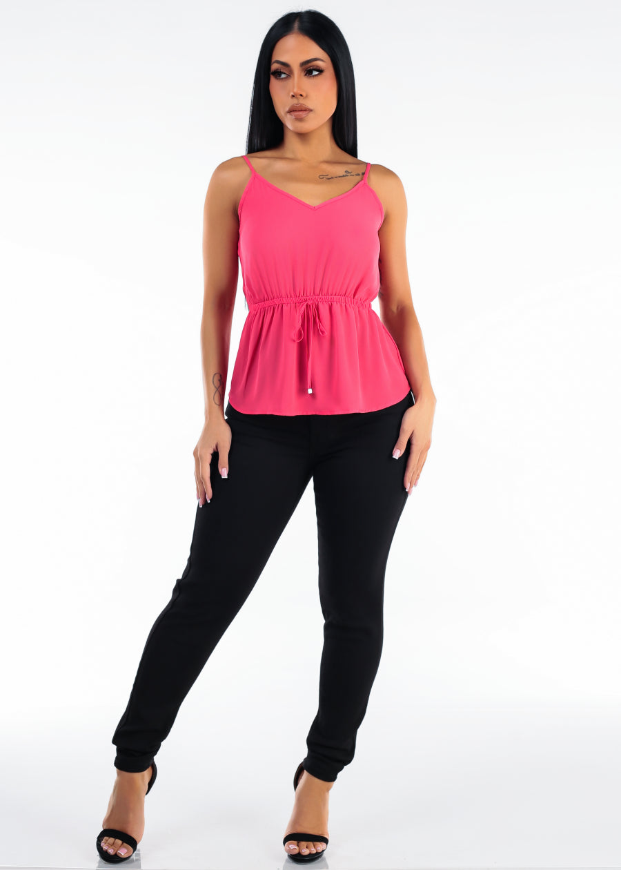 MX JEANS Butt Lift Super High Waist Stretch Skinny Jeans Black w Back Pocket Design