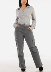 VERO MODA Women's Comfrey High Waist Cargo Pants Size Small