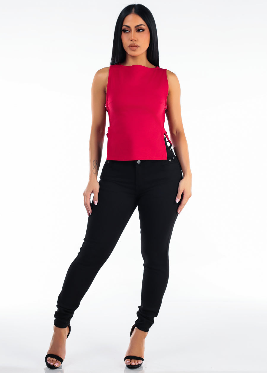 MX JEANS Butt Lift Super High Waist Stretch Skinny Jeans Black
