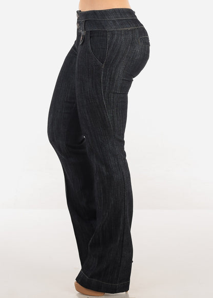 Dark Wash Low Rise Bootcut Jeans