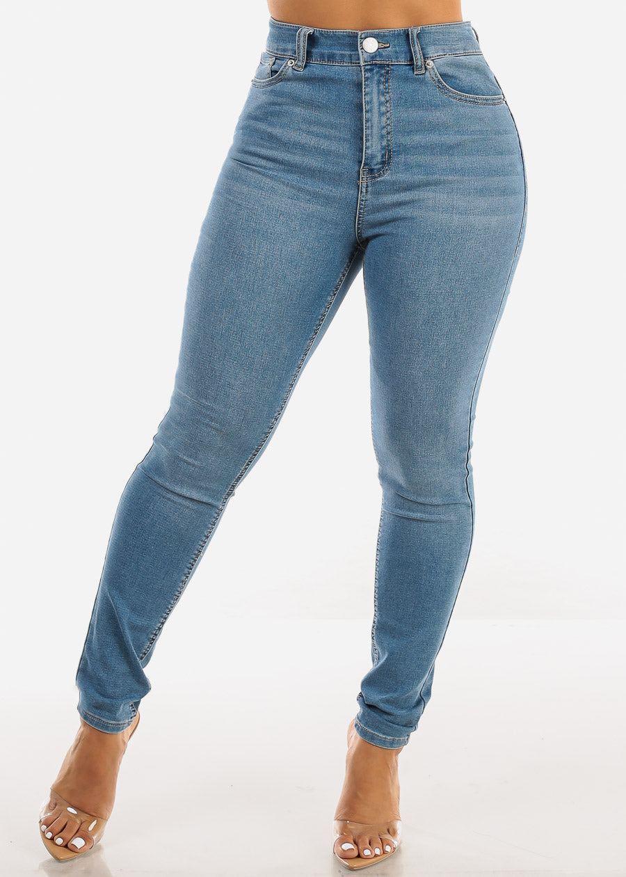 Butt Lift Super High Waist Light Skinny Jeans