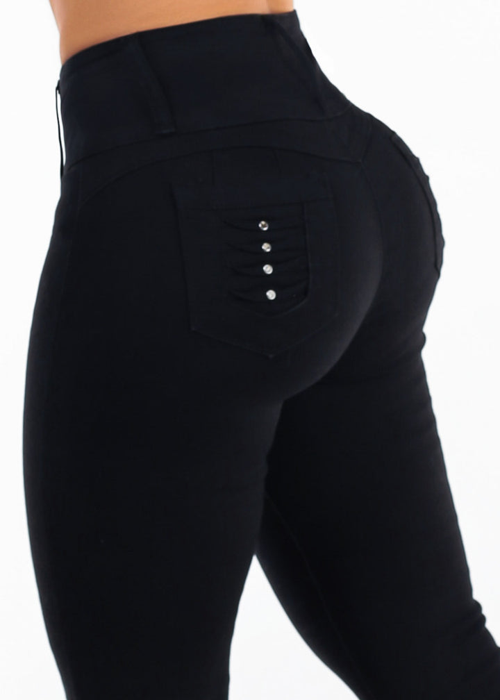 Levantacola High Waist Black Stretch Skinny Jeans
