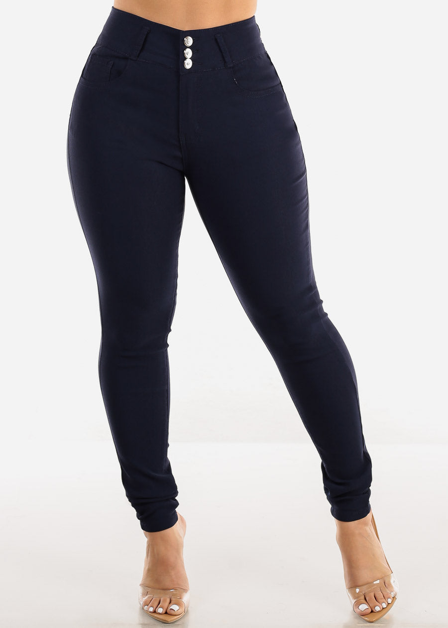 MX JEANS Hyper Stretch Butt Lifting Skinny Pants Navy