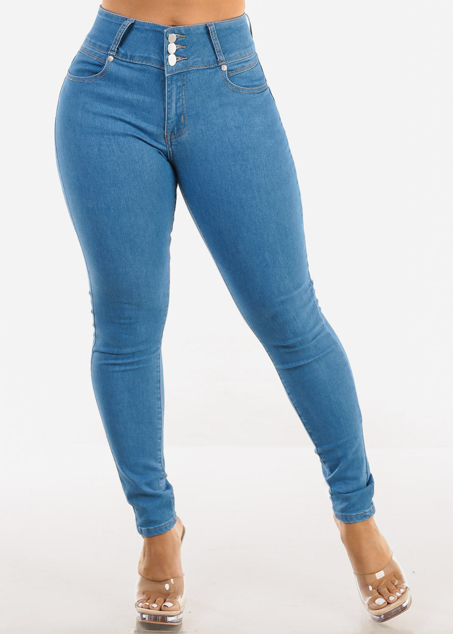 Butt Lift High Waist Light Skinny Jeans