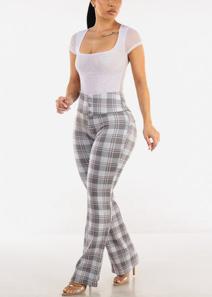 White Short Sleeve Square Neck Stretchy Mesh Bodysuit