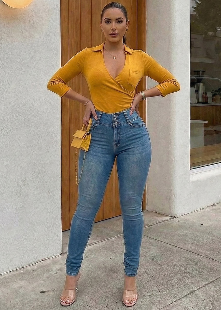 Mustard Levantacola Denim Look