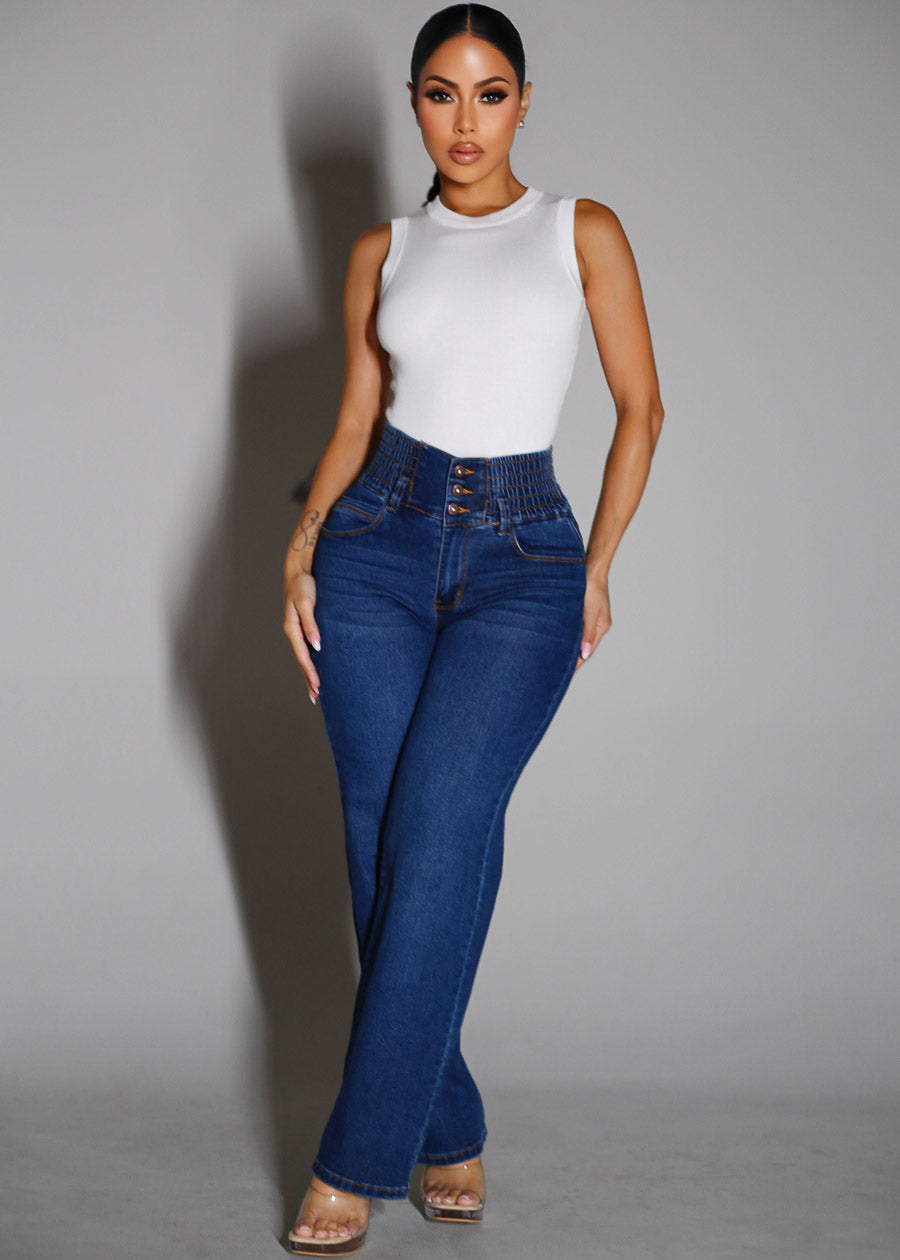 Sleeveless Crewneck Stretch Knit Sweater Top White