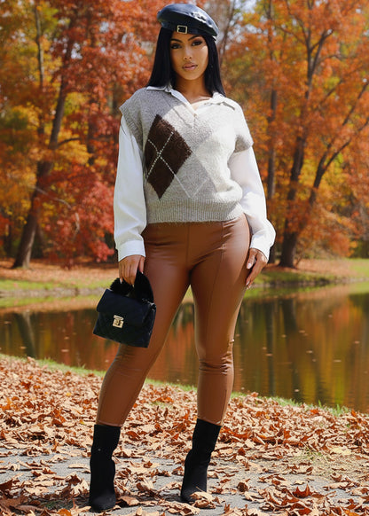 Oversized Long Sleeve Button Up White Blouse