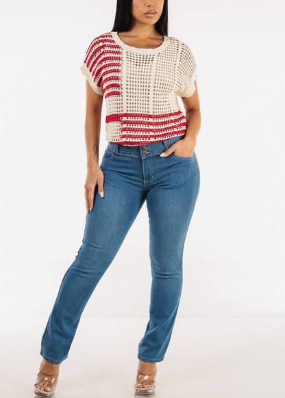 Stretchy Sleeveless Vneck Ribbed Top Beige