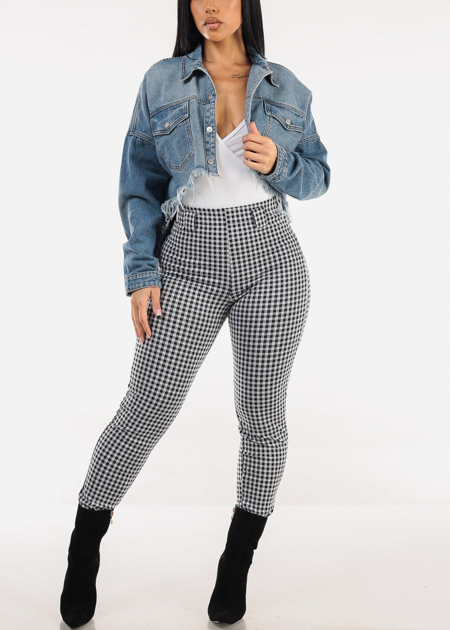 Quarter Sleeve Surplice Cotton Bodysuit White