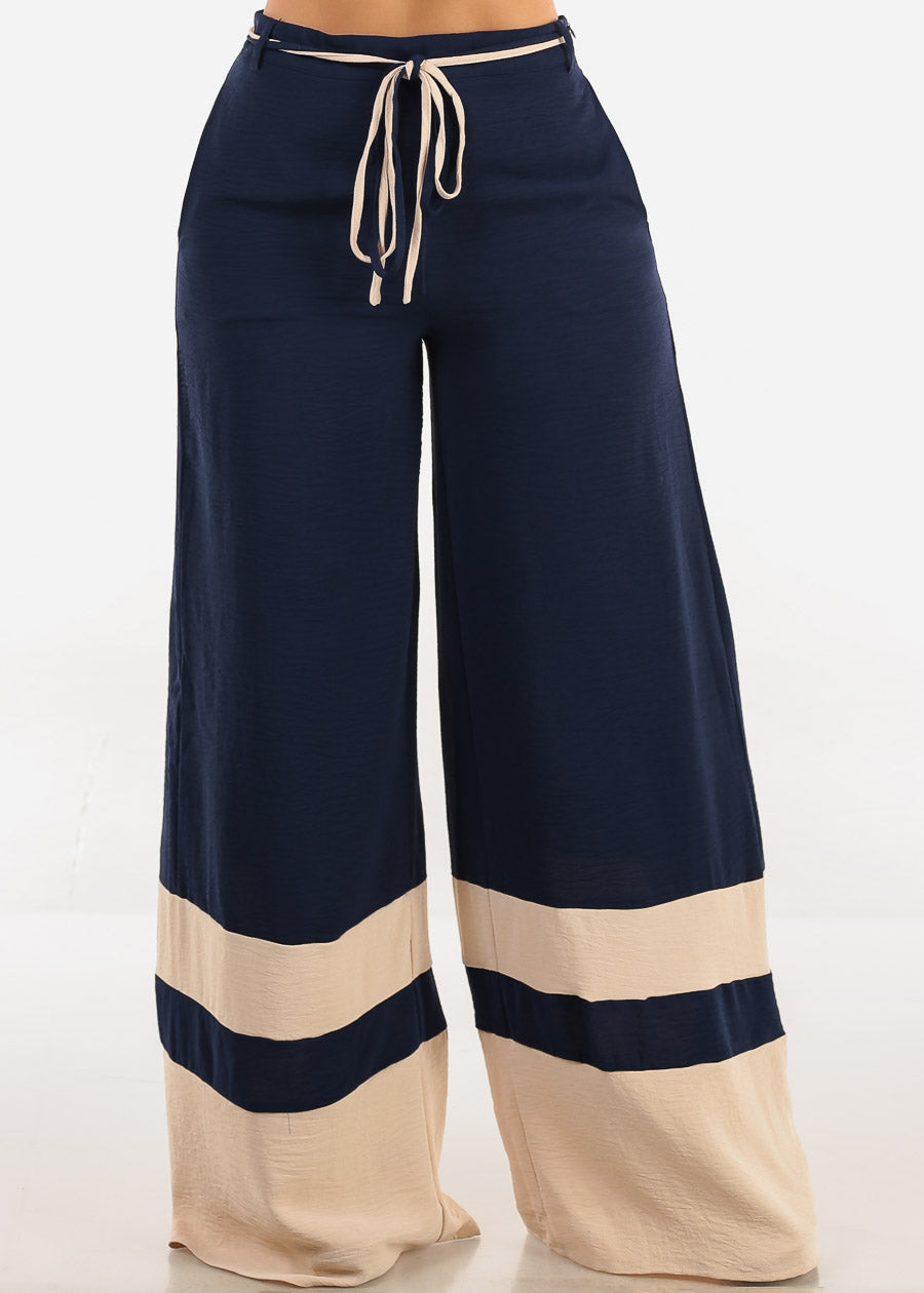 Super High Waist Wide Leg Pants Navy & Khaki