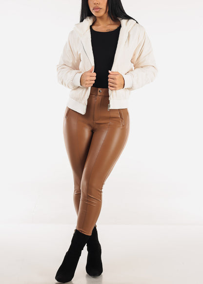 Long Sleeve Round Neck Stretch Ribbed Top Black