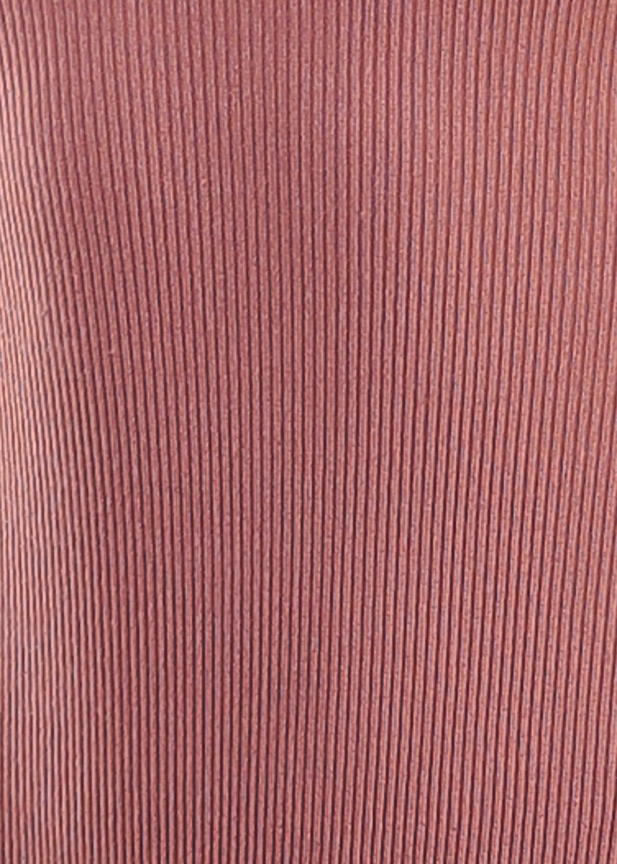 Ribbed Turtleneck Long Sleeve Sweater Bodysuit Dark Mauve