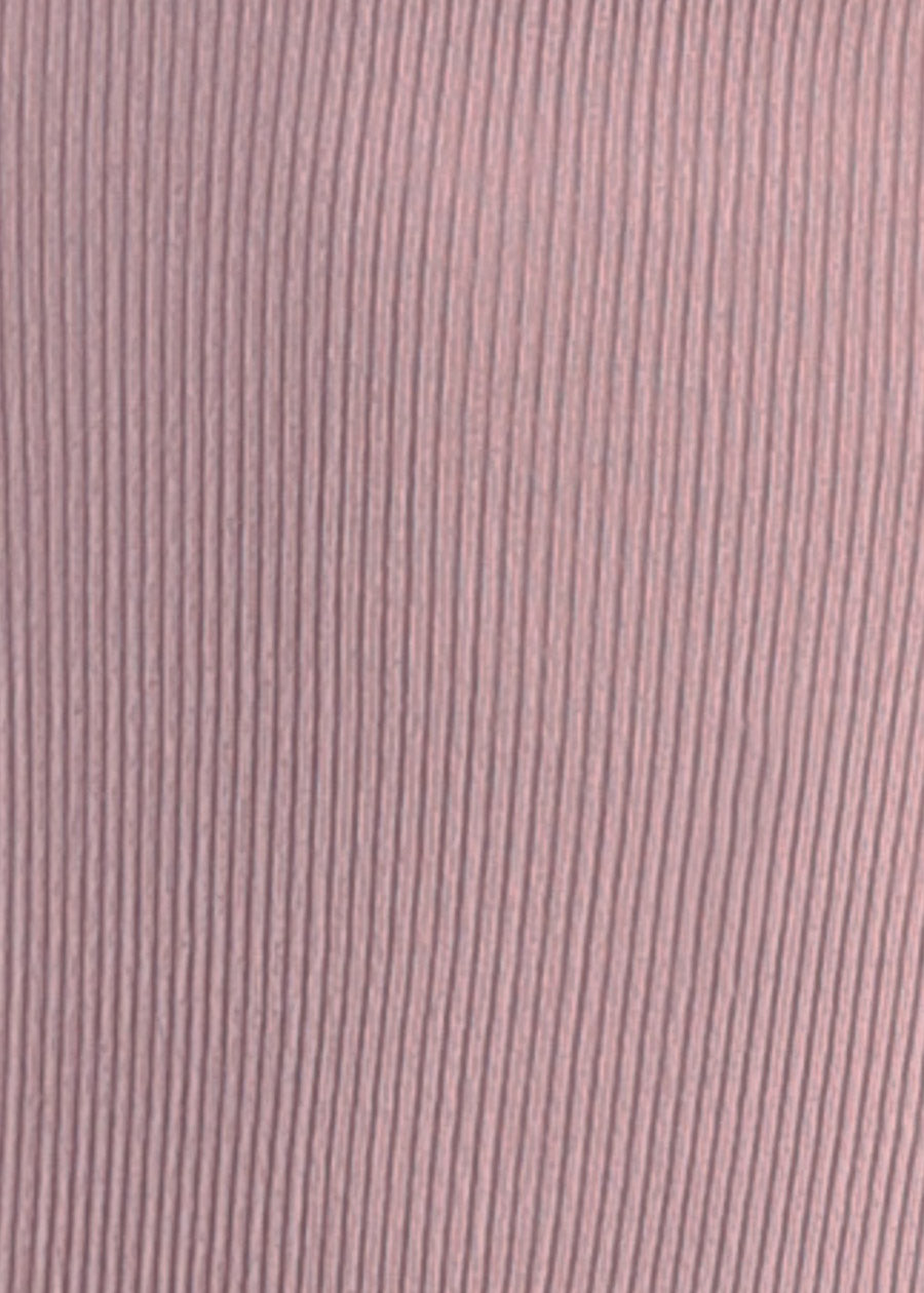 Ribbed Turtleneck Long Sleeve Sweater Bodysuit Dark Lavender