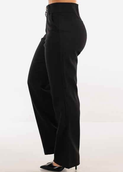 Butt Lift Super High Waisted Bootcut Dress Pants Black