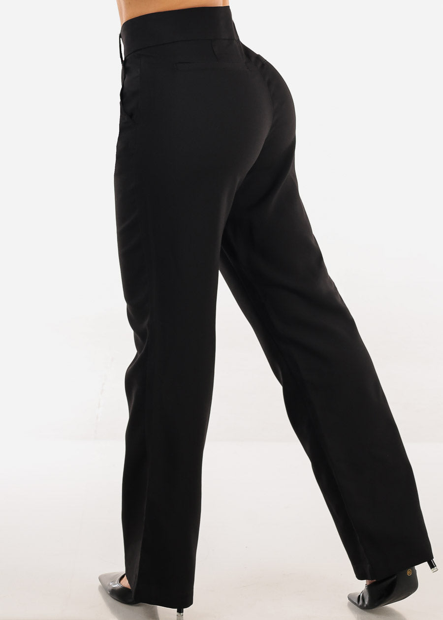 Butt Lift Super High Waisted Bootcut Dress Pants Black