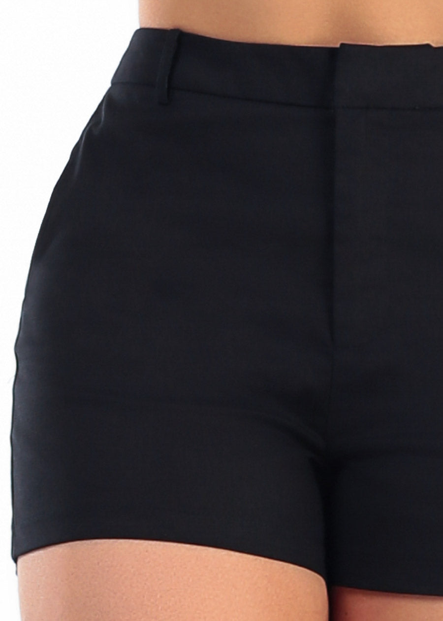 Butt Lift High Waist Stretch Shorts Black