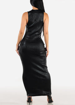 Black Sleeveless Bodycon Maxi Dress