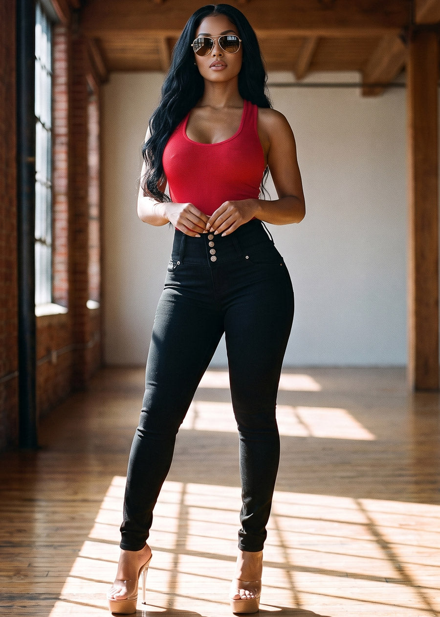 One Size Racerback Seamless Top (Red), view 2 of 5