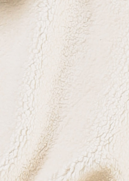 Reversible Sherpa Zip Up Jacket White w Hoodie