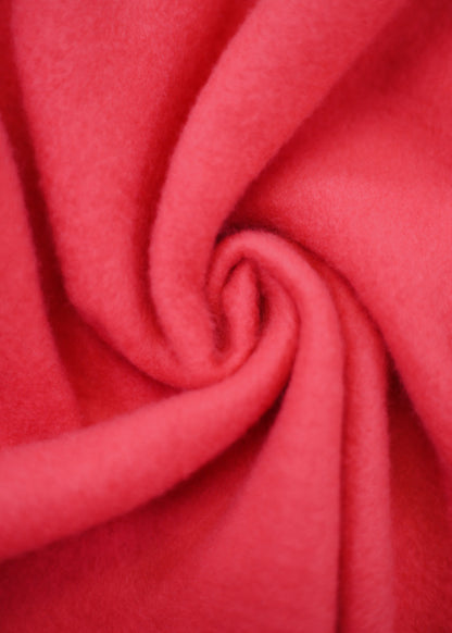 High Waist Wide Leg Fleece Sweatpants Red w Striped Waist