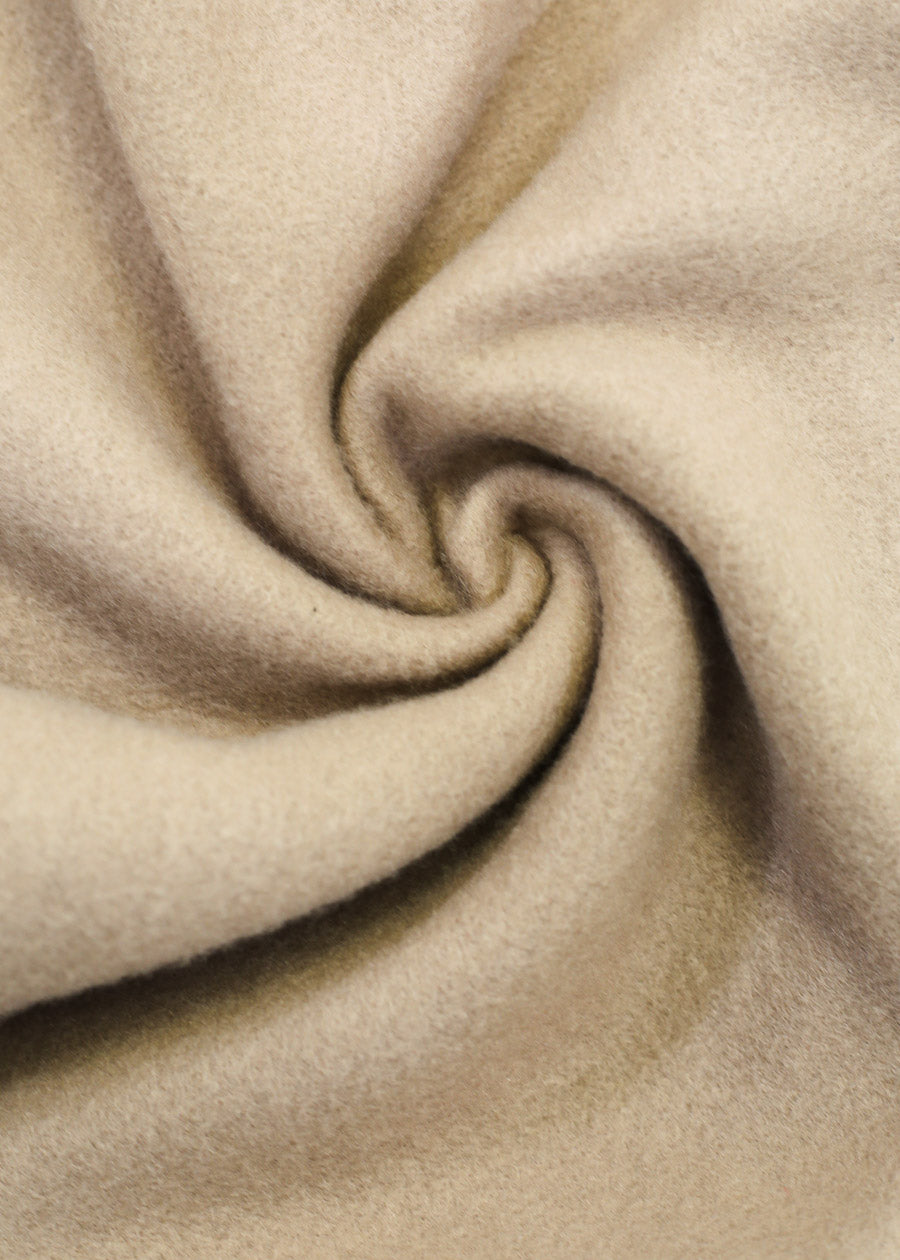 Cropped Fleece Zip Up Hoodie Taupe