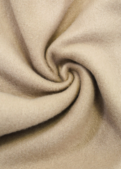 Cropped Fleece Zip Up Hoodie Taupe