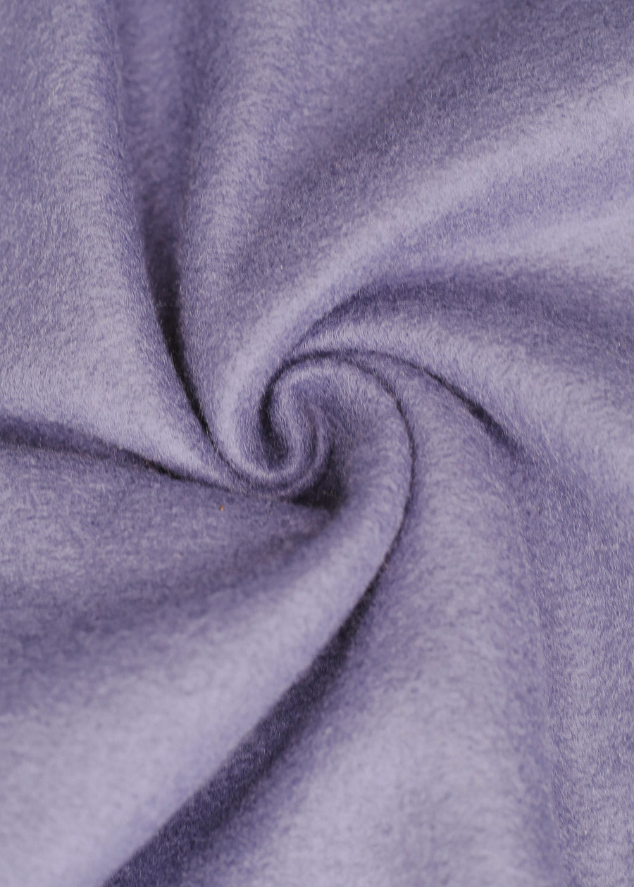 Cropped Fleece V-Neck Sweatshirt Navy w Striped Collar