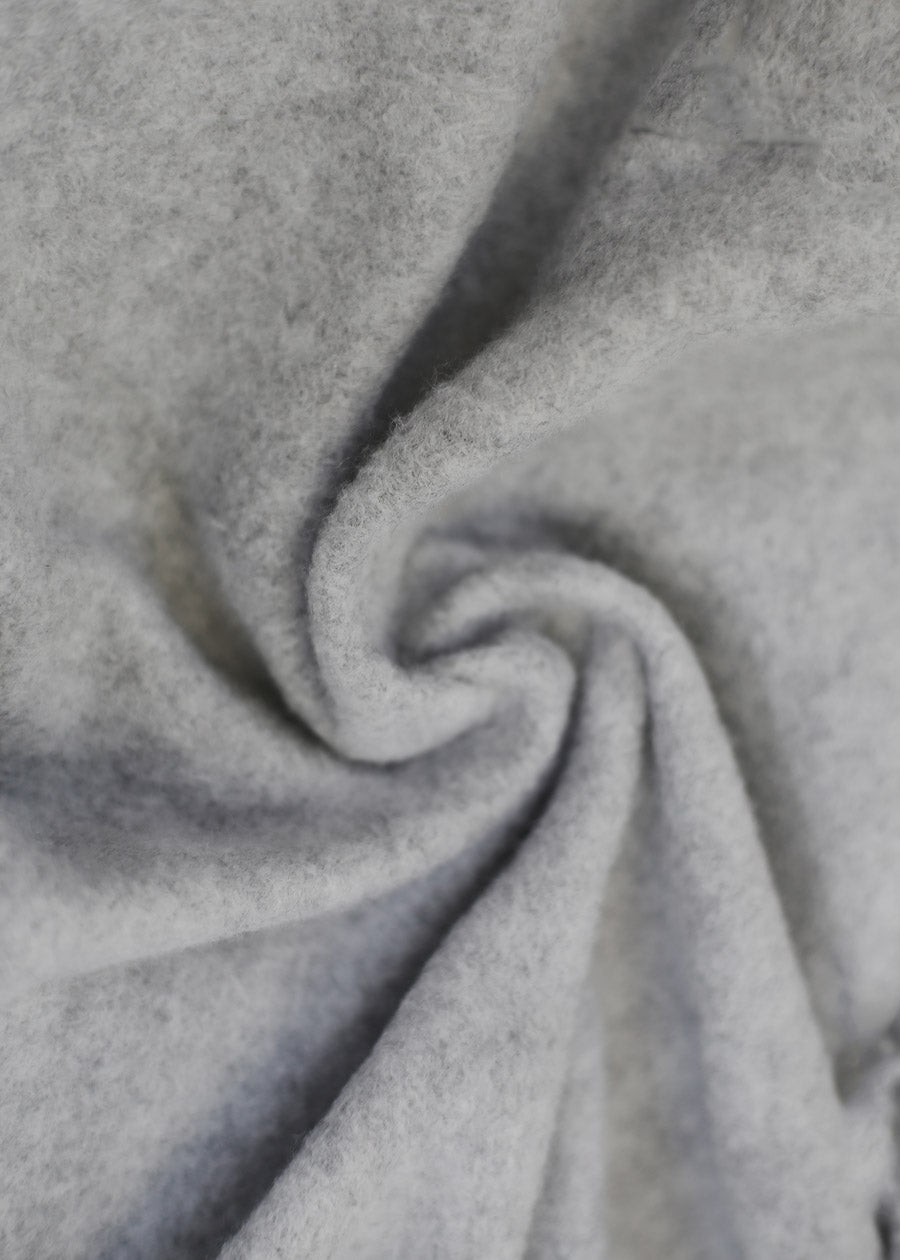 Drawstring Waist Wide Leg Fleece Sweatpants Grey