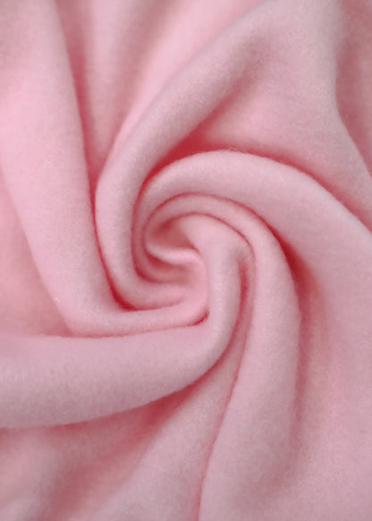 Long Sleeve Fleece Bomber Jacket Light Pink