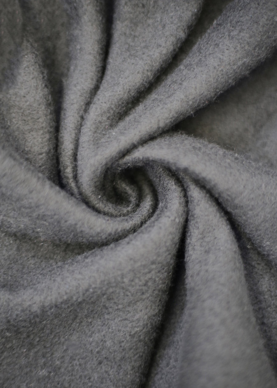 High Waisted Wide Leg Fleece Sweatpants Black