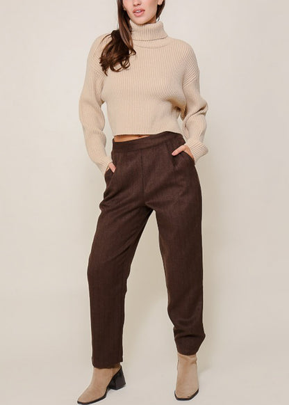 Long Sleeve Turtleneck Sweater Oatmeal