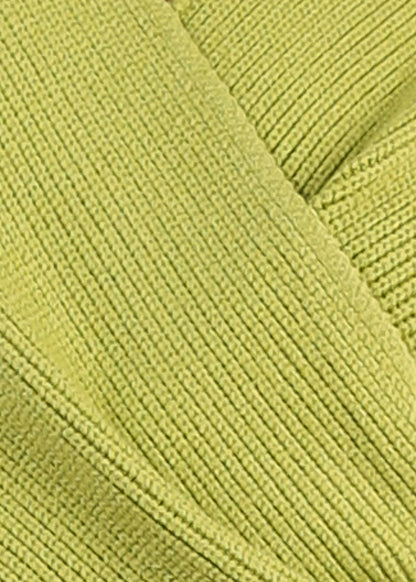 Long Sleeve Surplice Knit Sweater Lime