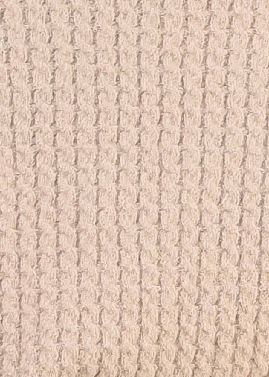 Long Sleeve Button Up Knitted Sweater Beige