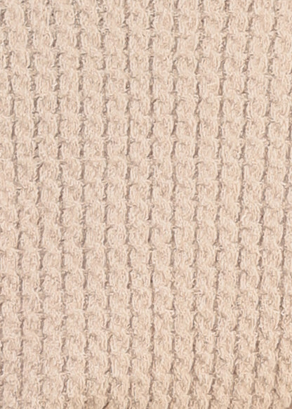 Long Sleeve Button Up Knitted Sweater Beige