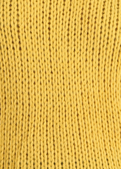 Long Sleeve Cable Knit Sweater Mustard
