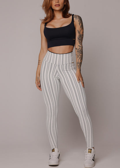 MADE IN BRAZIL Butt Lift Scrunch Leggings Printed Ivory