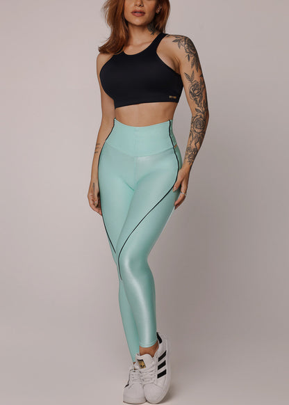 MADE IN BRAZIL Butt Lift Scrunch Leggings Glossy Mint