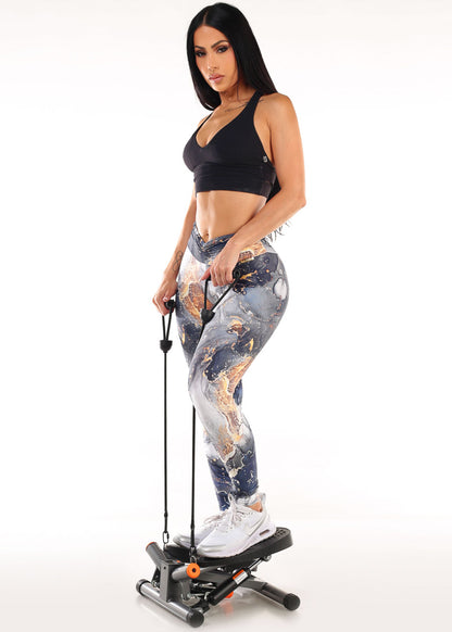 MADE IN BRAZIL Butt Lift Scrunch Leggings Marble Print