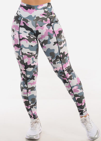 MADE IN BRAZIL Butt Lift Scrunch Leggings Military Pink
