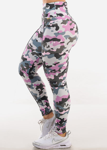 MADE IN BRAZIL Butt Lift Scrunch Leggings Military Pink