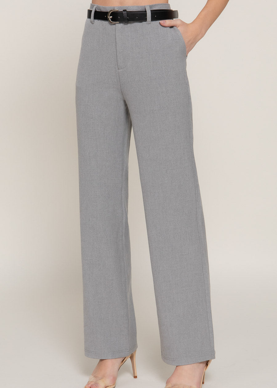 Butt Lift Super High Waist Stretch Bootcut Dress Pants Grey
