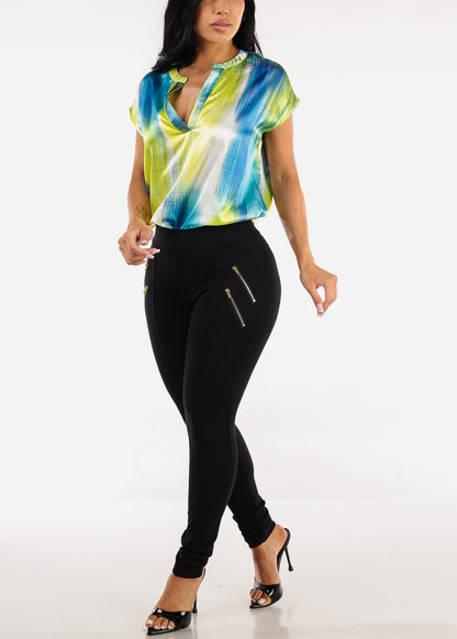 High Waist Black Dressy Skinny Pants