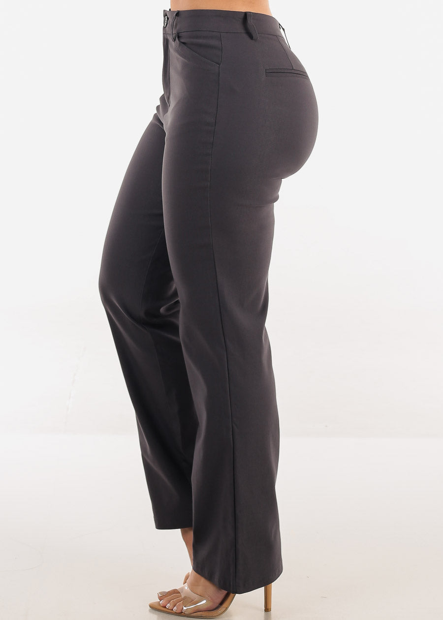 Butt lift Super High Waist Stretch Bootcut Dress Pants Charcoal